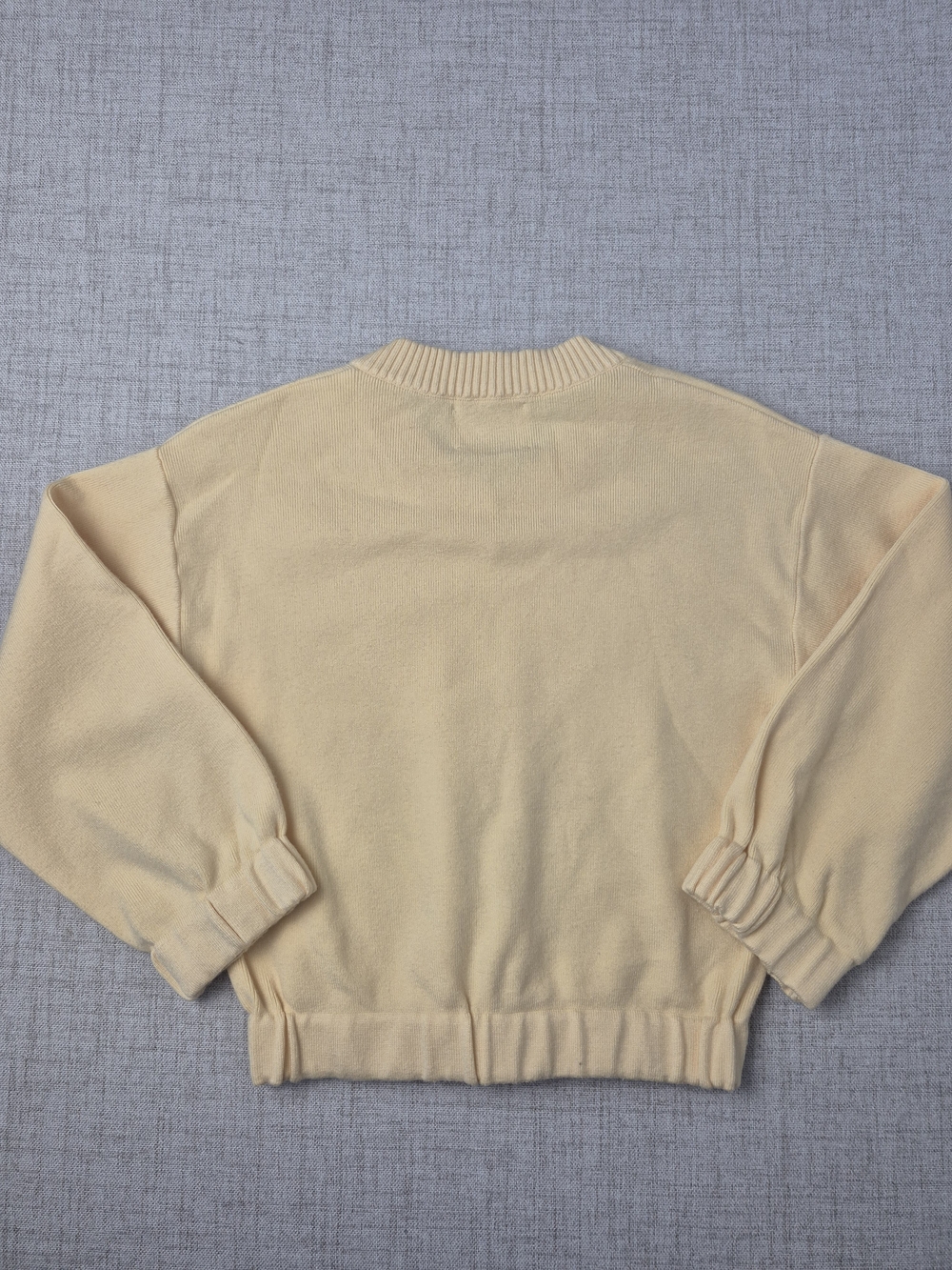 Zara Kids Light Yellow V-Neck Knit Sweater Size 8-9 (130cm) - Picture 6 of 8